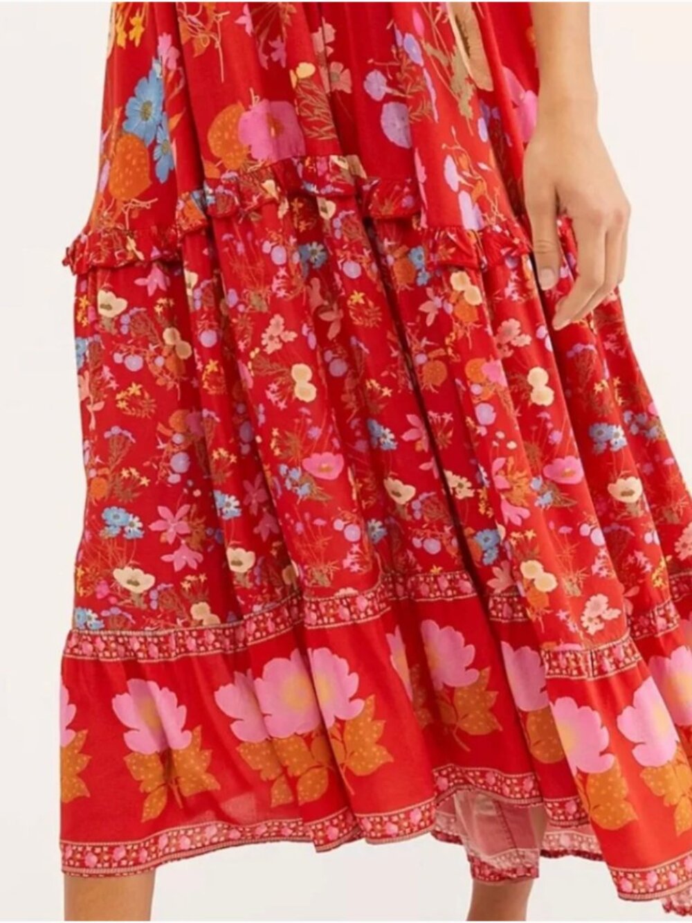 Free People x Spell Wild Bloom Maxi Dress Medium Floral Boho Like New - Picture 3 of 15
